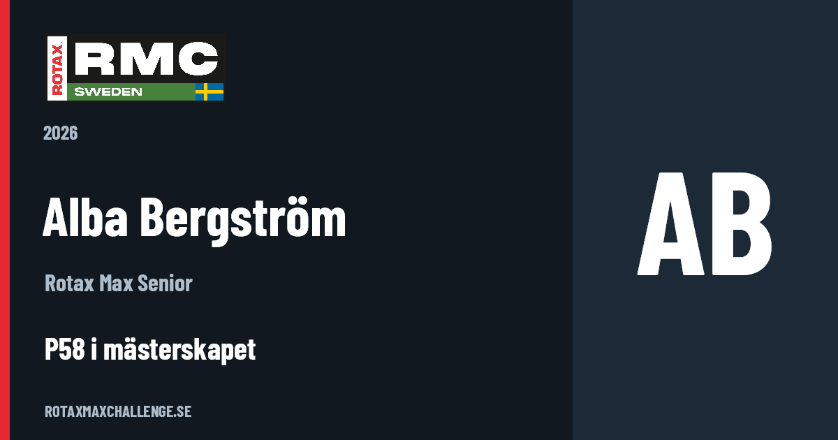 Förarkort för Alba Bergström