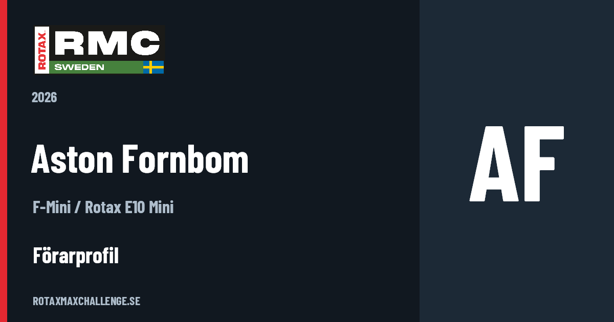 Förarkort för Aston Fornbom