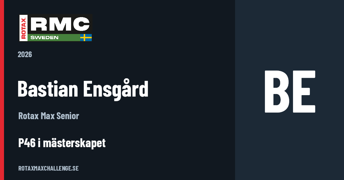 Förarkort för Bastian Ensgård