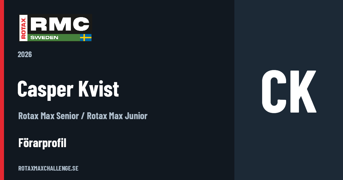 Förarkort för Casper Kvist