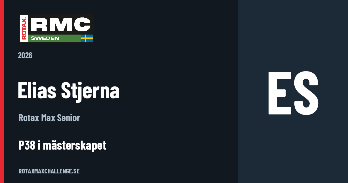 Förarkort för Elias Stjerna