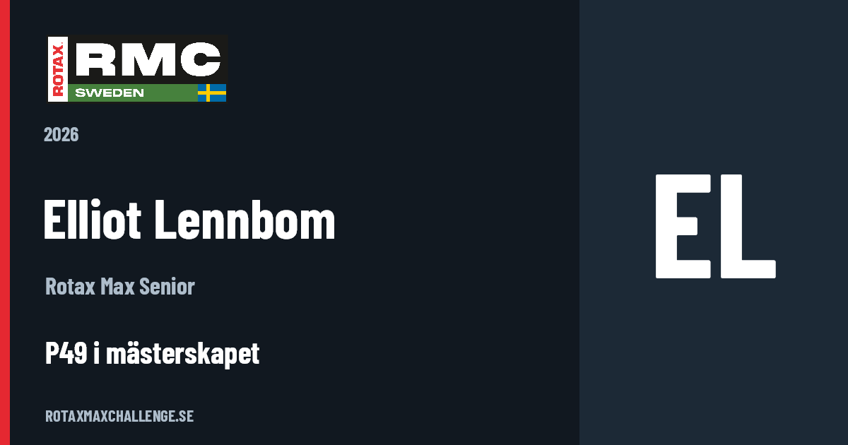 Förarkort för Elliot Lennbom