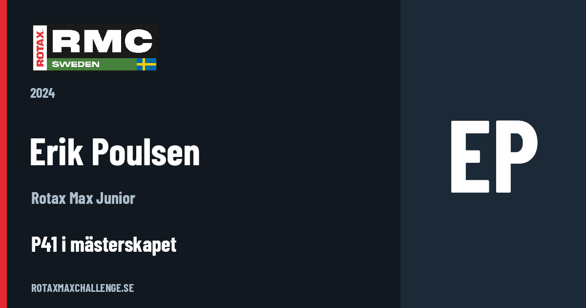 Förarkort för Erik Poulsen