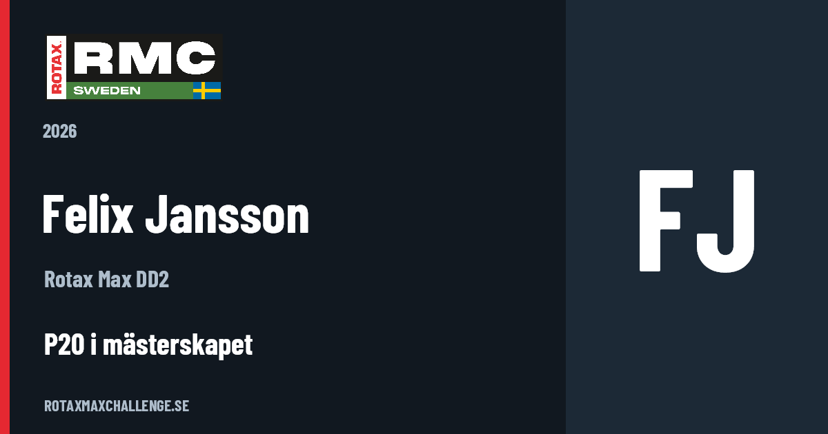 Förarkort för Felix Jansson