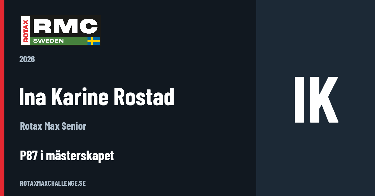 Förarkort för Ina Karine Rostad