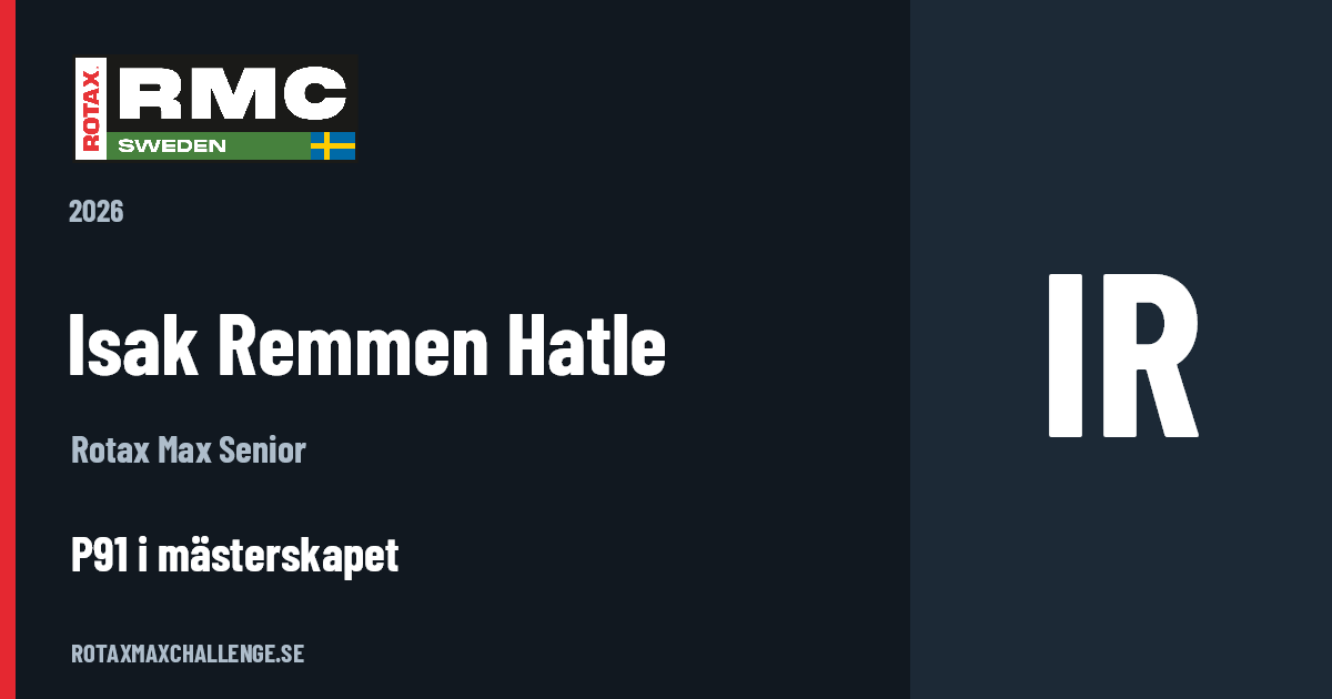 Förarkort för Isak Remmen Hatle