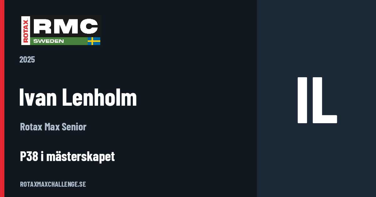 Förarkort för Ivan Lenholm