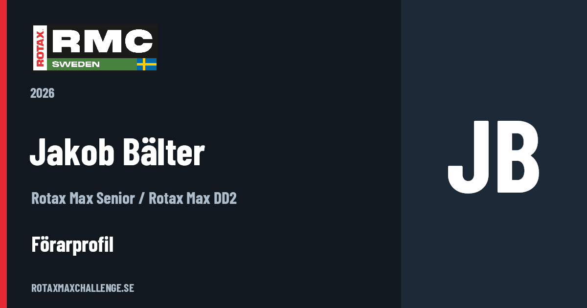 Förarkort för Jakob Bälter