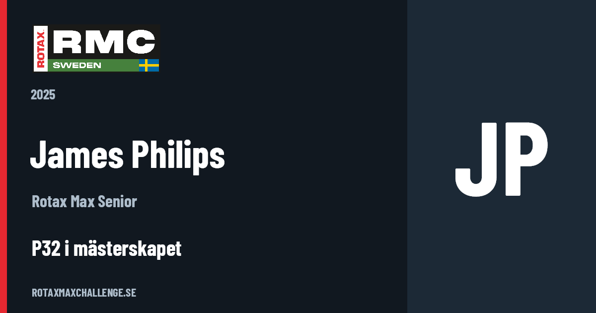 Förarkort för James Philips