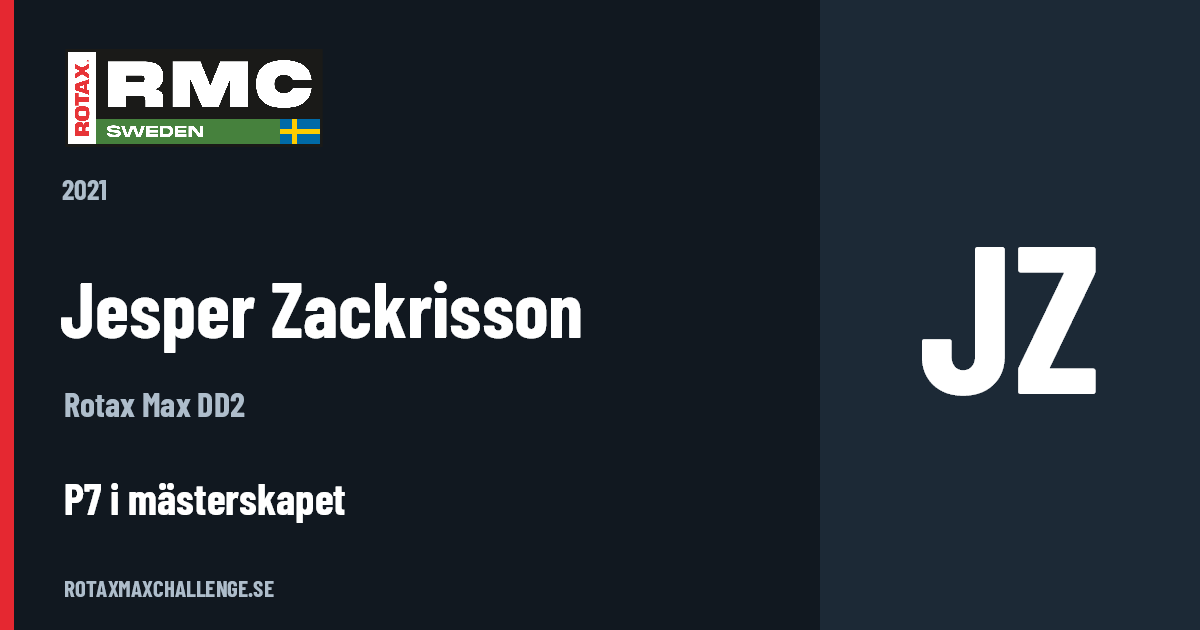 Förarkort för Jesper Zackrisson