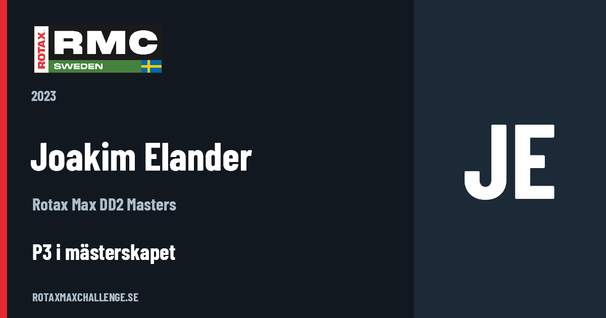 Förarkort för Joakim Elander