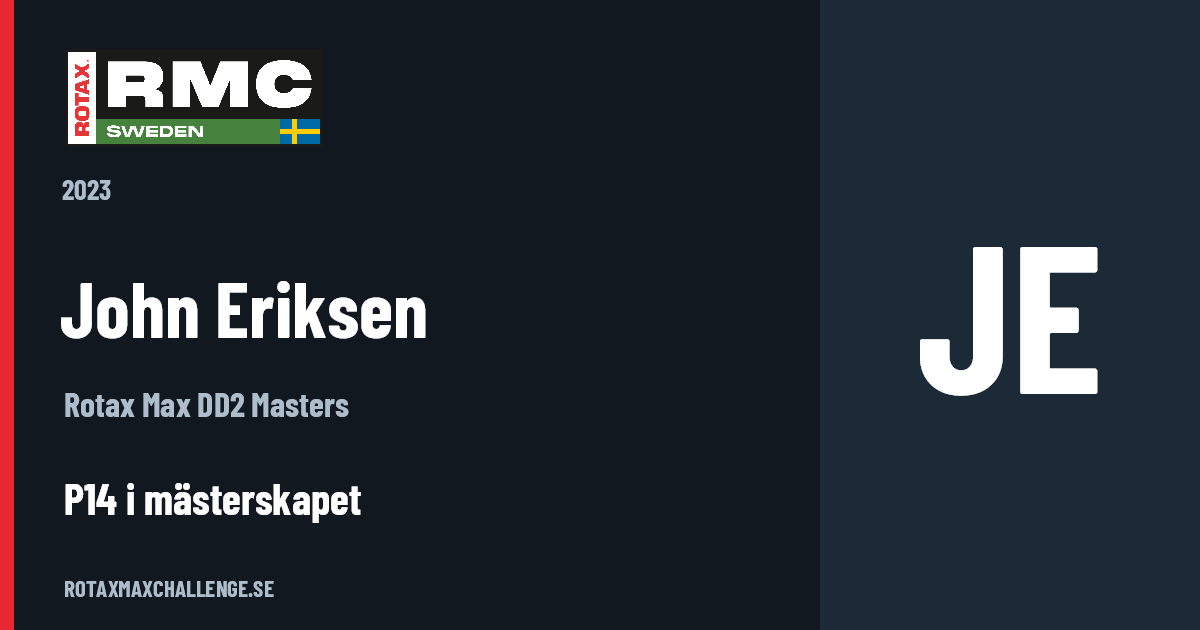 Förarkort för John Eriksen