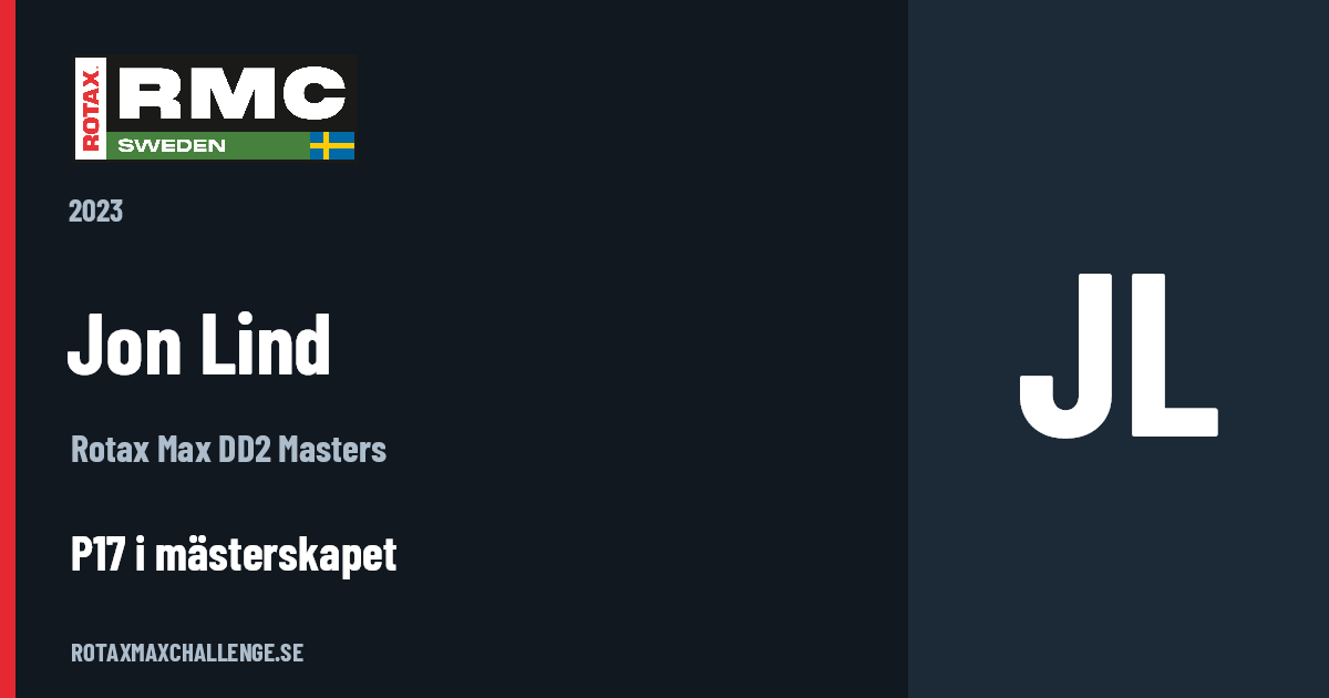 Förarkort för Jon Lind