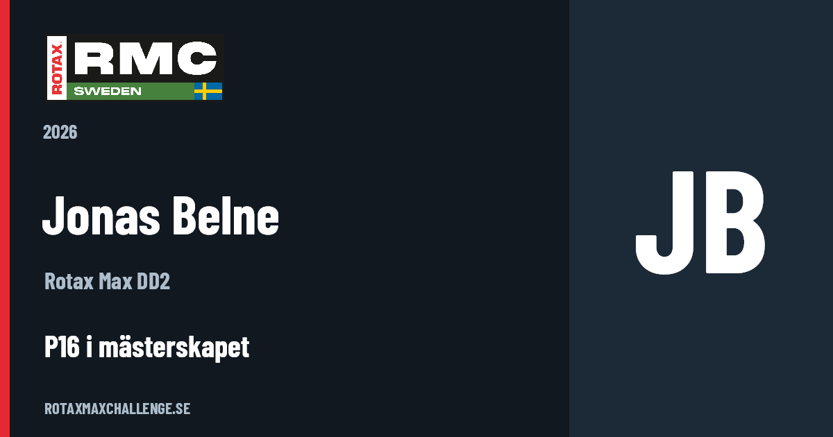 Förarkort för Jonas Belne