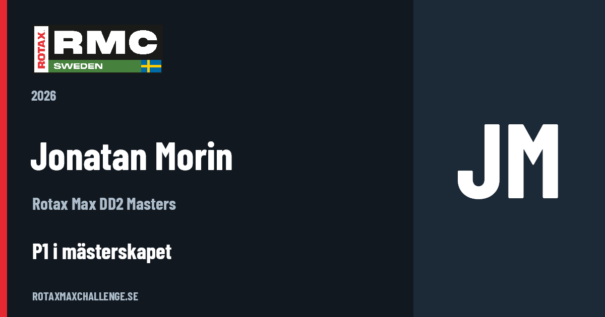 Förarkort för Jonatan Morin