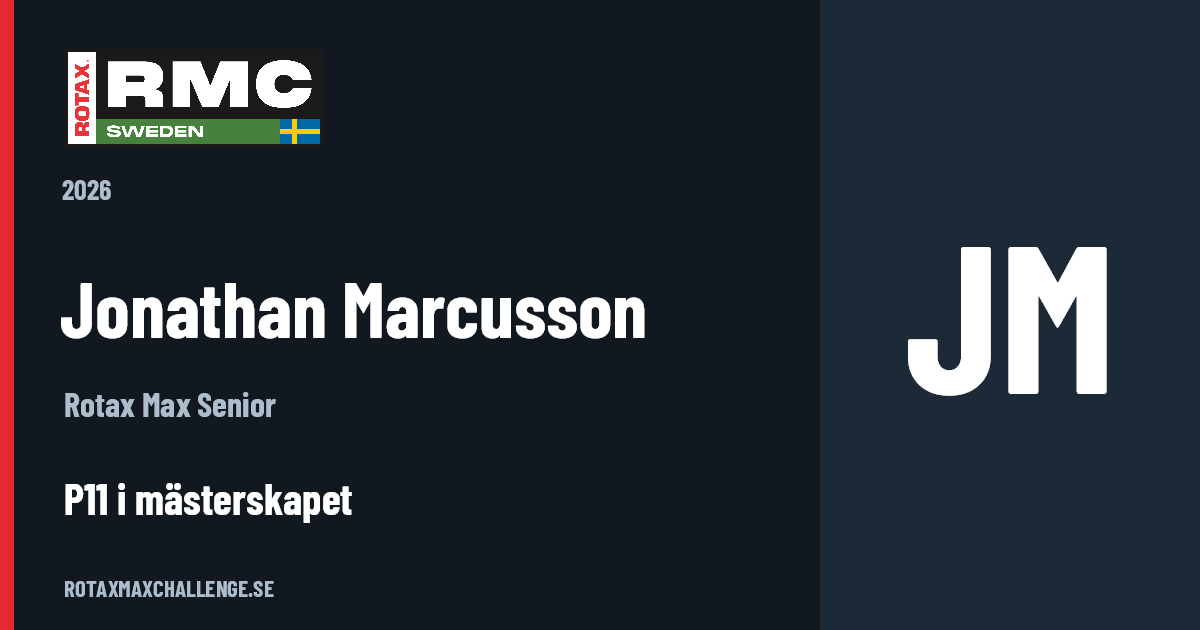 Förarkort för Jonathan Marcusson
