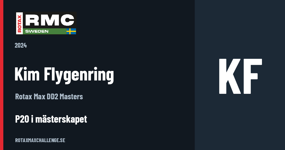 Förarkort för Kim Flygenring