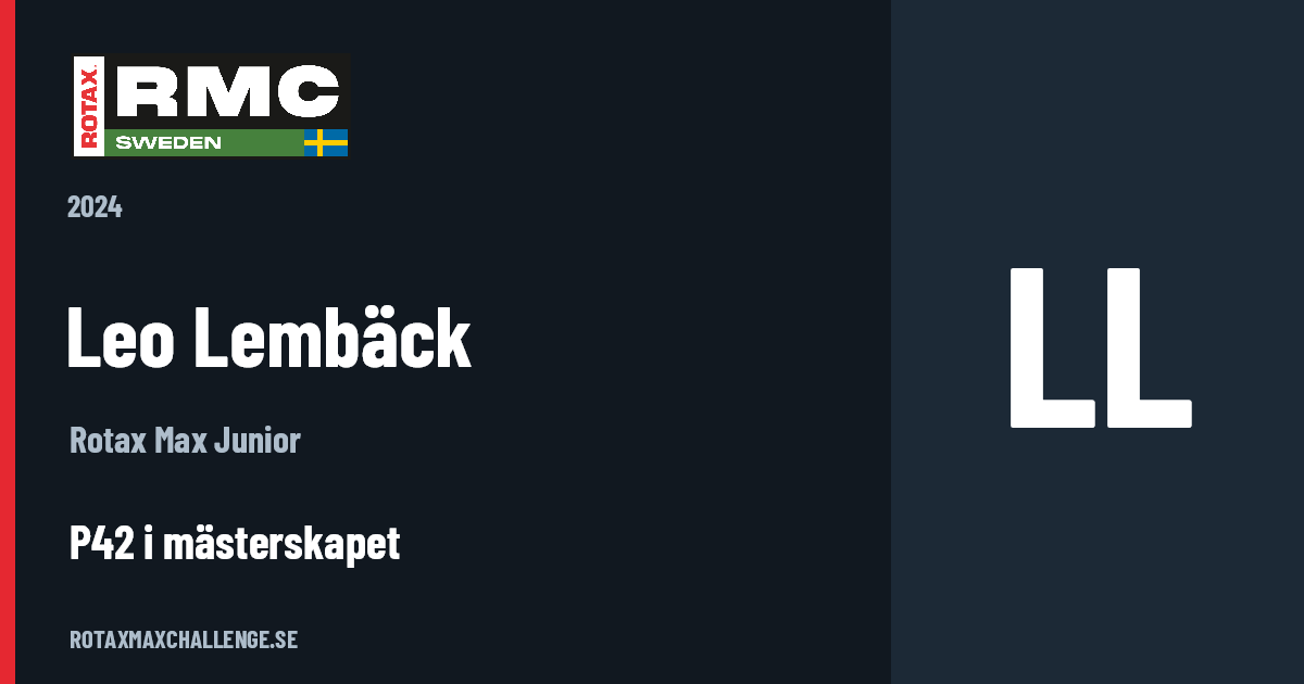 Förarkort för Leo Lembäck