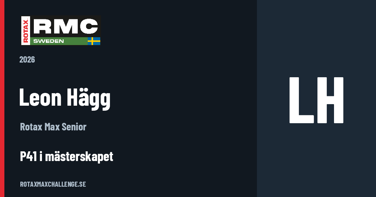 Förarkort för Leon Hägg