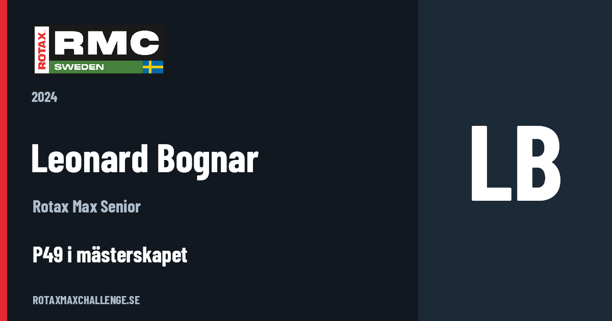 Förarkort för Leonard Bognar