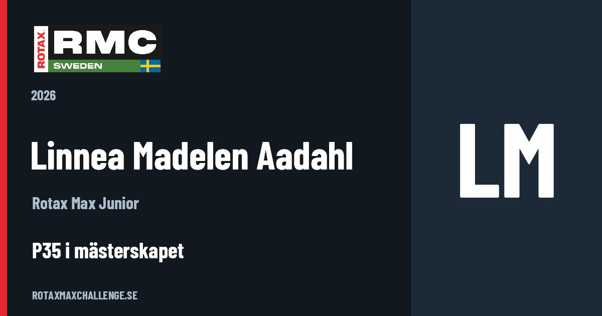 Förarkort för Linnea Madelen Aadahl