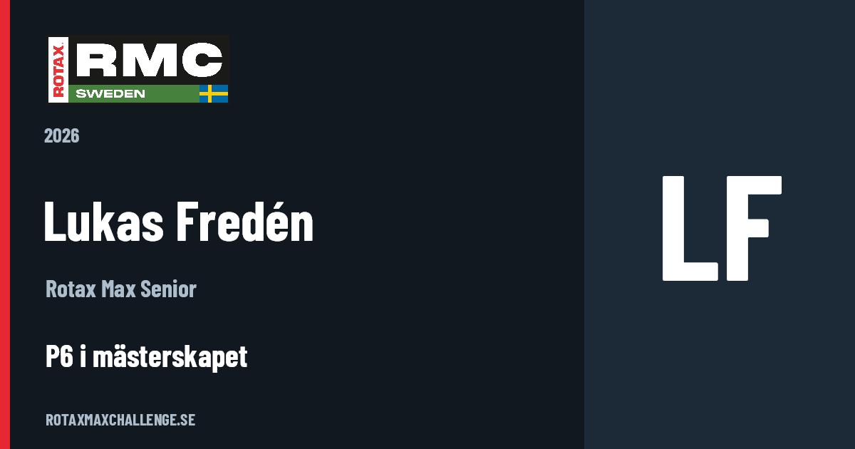 Förarkort för Lukas Fredén