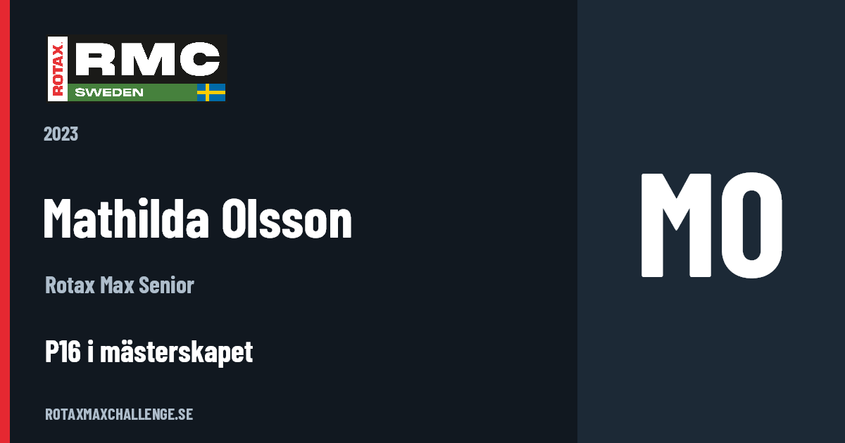 Förarkort för Mathilda Olsson