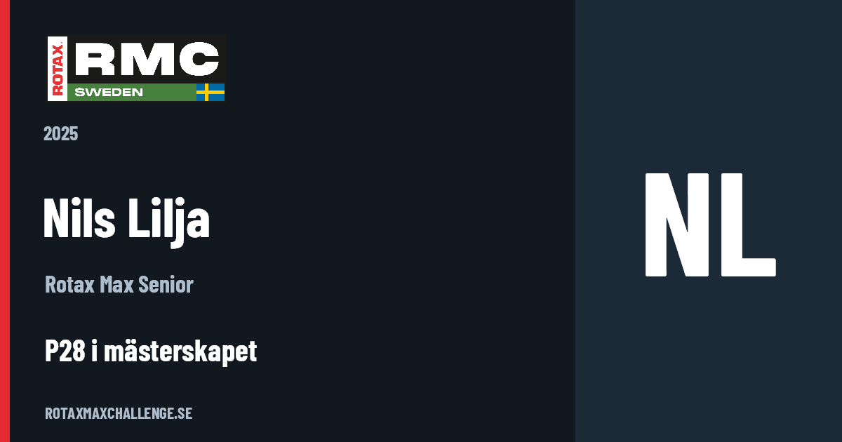 Förarkort för Nils Lilja