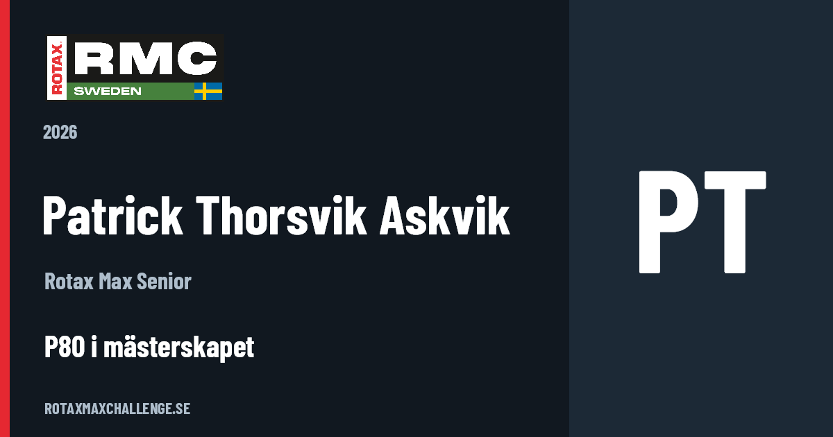 Förarkort för Patrick Thorsvik Askvik