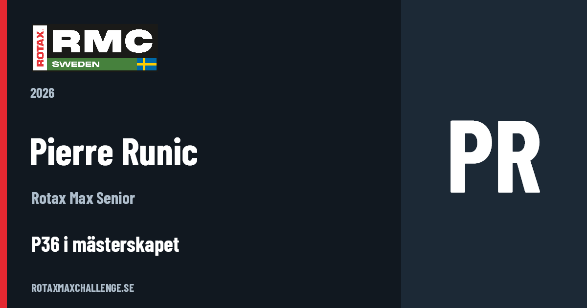 Förarkort för Pierre Runic