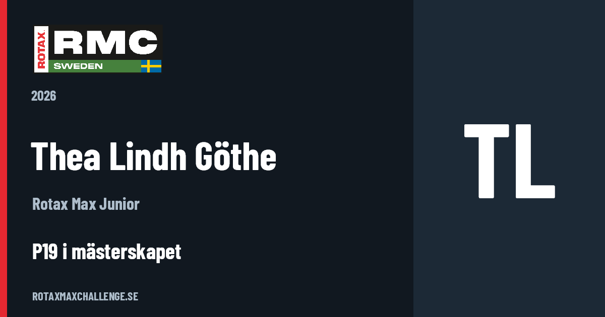 Förarkort för Thea Lindh Göthe