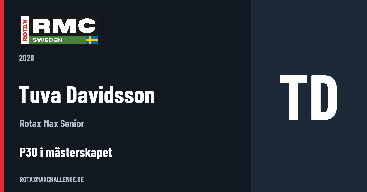 Förarkort för Tuva Davidsson
