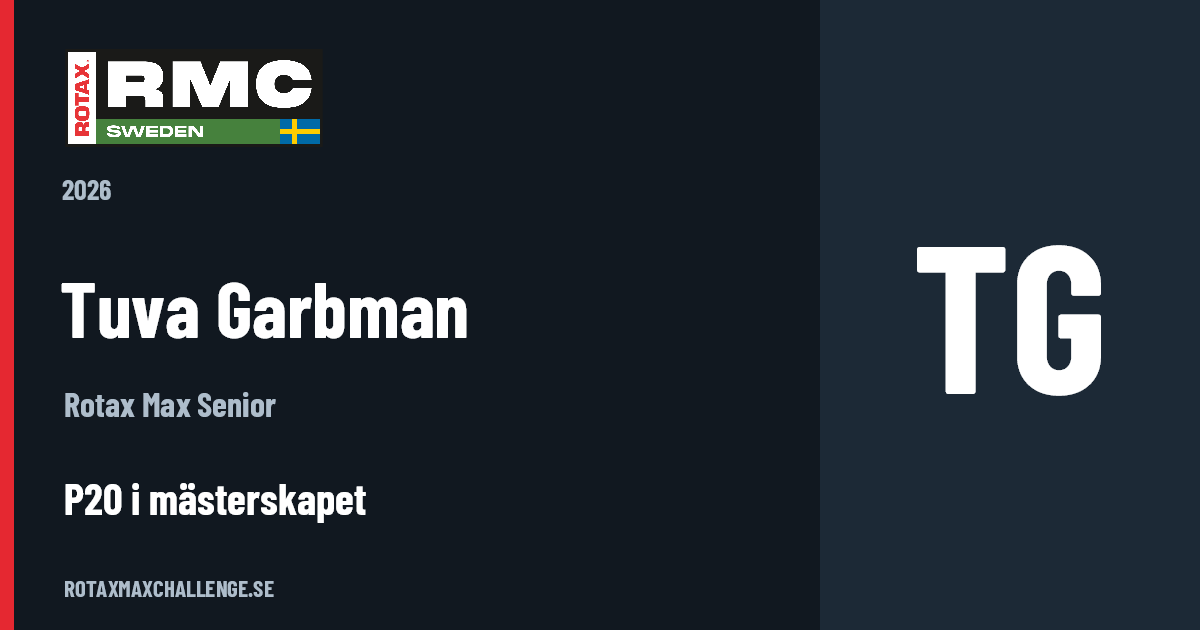 Förarkort för Tuva Garbman