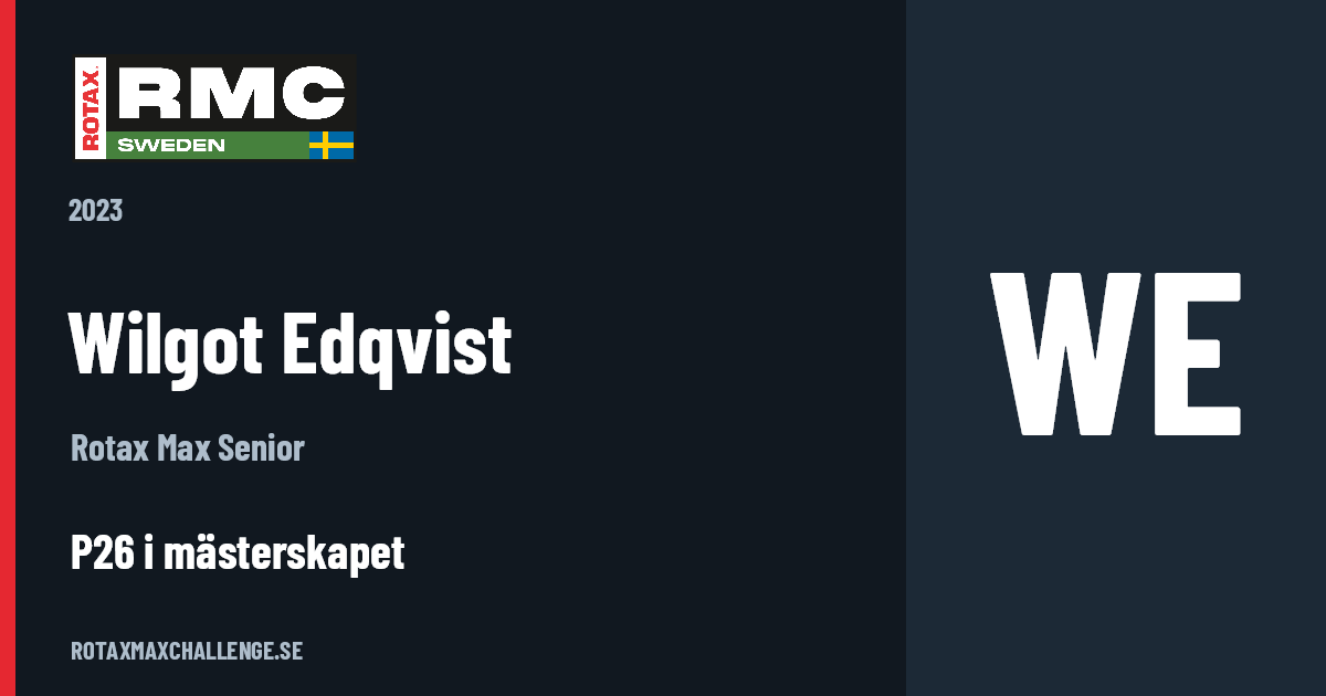 Förarkort för Wilgot Edqvist