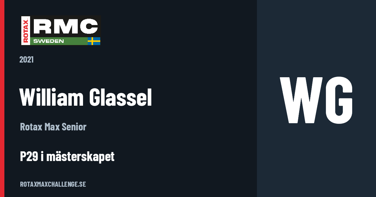 Förarkort för William Glassel