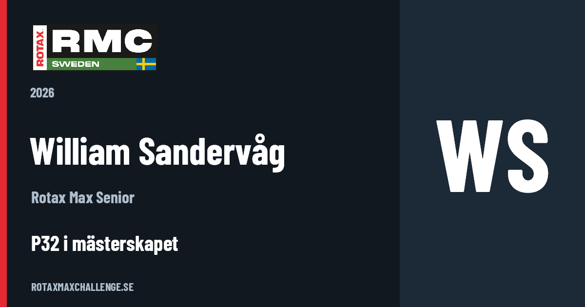 Förarkort för William Sandervåg