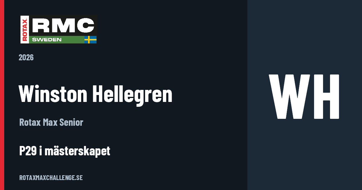 Förarkort för Winston Hellegren
